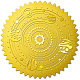 BENECREAT 100pcs Planet Gold Foil Certificate Seals DIY-WH0211-195-1