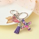 Resin Letter & Acrylic Butterfly Charms Keychain KEYC-YW00001-24-1