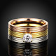 Романтичная 316л титана стали кубического циркония кольца для женщин RJEW-BB07050-6A-2