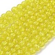 Crepitio giallo perle tonde di vetro fili X-CCG-Q001-8mm-04-2