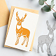 GLOBLELAND 2Pcs Realistic Forest Deer Cutting Dies Metal Deer Head Die Cuts Embossing Stencils Template for Paper Card Making Decoration DIY Scrapbooking Album Craft Decor DIY-WH0309-814-2