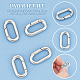 UNICRAFTALE 4Pcs Stainless Steel Spring Gate Rings 18.5mm Stainless Steel Snap Clasps Oval Clips Snap Hooks Spring Keyring Buckle Clasps for Bag Purse Shoulder Strap Key Chains STAS-UN0051-08-5