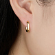 Boucles d'oreilles créoles en argent sterling 925 bicolore pour femme EJEW-F317-26GP-2