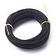 編組鋼線ロープコード  ブラック  2x2mm  10 m /ロール TWIR-Z001-09-2