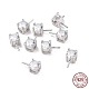 Rhodium Plated 925 Sterling Silver Peg Bails STER-D035-47P-10-1