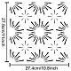 MAYJOYDIY Starburst Stencil Star Stencil Template 30×30cm Square Reusable PET Hollow Out Wall Stencil for Floors/Walls/Furniture/Clothes/Bags DIY Art Crafts DIY-WH0402-029-3