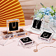 FINGERINSPIRE 6 pcs Acrylic Ring Box with Velvet 2.3x2.3inch Transparent Crystal Ring Gift Boxes with Magnetic Clasps for Wedding ODIS-WH0029-36-5