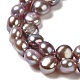 Fili di perle di perle d'acqua dolce coltivate naturali PEAR-E017-38B-3