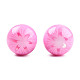 Flower Opaque Resin Beads RESI-T054-001B-2