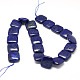 Dyed Square Natural Lapis Lazuli Beads Strands G-D748-05-2