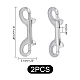 Unicraftale Double Ended Stainless Steel Lobster Clasp Snap Hook STAS-UN0014-71B-P-2