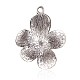 Vintage Alloy Enamel Flower Pendants ENAM-M001-19D-2
