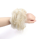 人工毛髪の延長  女性のお団子のためのヘアピース  ヘアドーナツアップポニーテール  耐熱高温繊維  アンティークホワイト  15cm OHAR-G006-A07-2