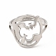 304 anillo ajustable de acero inoxidable para mujer. RJEW-B027-04P-2
