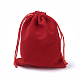 ビロードのパッキング袋  巾着袋  レッド  15~15.2x12~12.2cm TP-I002-12x15-05-2