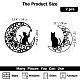 Superdant Wandaufkleber mit schwarzer Katze und Mond DIY-WH0377-098-2