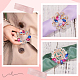 Gorgecraft 3Pcs 3 Style Colorful Dyed Quartz Flower & Heart Brooch Pins FIND-GF0005-31-5