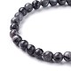 Bracelets extensibles en perles de larvikite naturelles BJEW-F380-01-A14-2