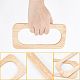 Asas rectangulares de madera para bolsas DIY-WH0185-39-2