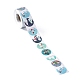 8 Patterns Snowman Round Dot Self Adhesive Paper Stickers Roll X-DIY-A042-01I-3