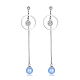 Eco-Friendly Brass Micro Pave Cubic Zirconia Dangle Stud Earring EJEW-EE0004-09P-01-1