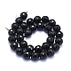Natürliche schwarze Turmalin Perlen Stränge G-E561-09-12mm-2