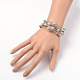 Five Loops Wrap Glass Beads Bracelets BJEW-JB01962-02-3
