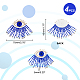 AHANDMAKER 4 Pcs Eye Beaded Patches for Clothes PATC-WH0007-05B-2