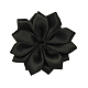 黒手作りの織りの花の衣装のアクセサリー  37x37x7mm X-WOVE-QS17-20-1