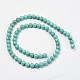 Round Dyed & Heated Natural Magnesite Beaded Strands G-L373-01-6mm-2