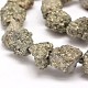 Natural Pyrite Nuggets Beads Strands G-I125-89-3
