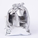 オーガンジーバッグ巾着袋  長方形  銀  18x13cm OP-S009-18x13cm-01-1