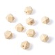Kissitty木製ビーズ  ポリゴン  ナバホホワイト  20x18~20x18~20mm  穴：3.5mm  50個/袋 WOOD-KS0001-02-1