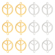 UNICRAFTALE 12Pcs 2 Colors Hollow Peace Sign Link Charms 201 Stainless Steel Connector Charms Laser Cut Flat Round Metal Links Pendant for Jewelry Making Hole 1.5mm Golden Stainless Steel Color STAS-UN0036-93-1