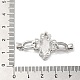 Brass Micro Pave Clear Cubic Zirconia Fold Over Clasps KK-E084-31P-3