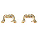 Brass Pave Clear Cubic Zirconia Twister Clasp KK-N233-231-4