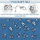 Unicraftale 60 piezas 304 fornituras de pendientes de clip de acero inoxidable STAS-UN0051-67-5