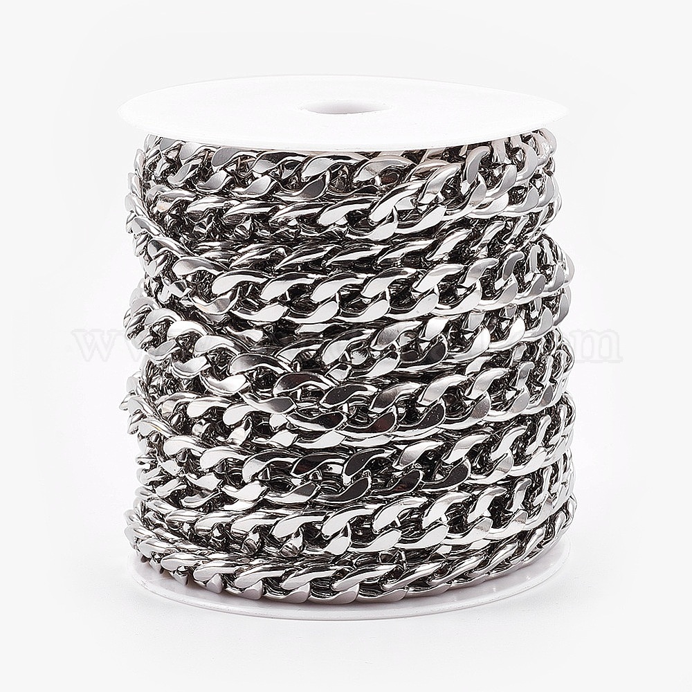 Wholesale Tarnish Resistant 304 Stainless Steel Cuban Link Chains