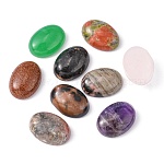 Cabochons en pierres gemmes, ovale, couleur mixte, 18x13x5~6mm