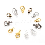 Alloy & Brass Lobster Claw Clasps, Parrot Trigger Clasps, Mixed Color, 10~12x5~6x3mm, Hole: 1mm