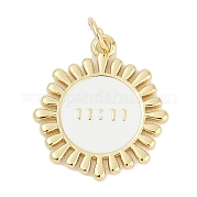 Солнце с подвесками из латунной эмали 11:11 KK-G522-38G-02