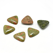 Природные Unakite драгоценный камень кабошоны G-T025-10x10mm-08