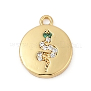 Латунные микро проложить кубического циркония подвески KK-G526-03G-01