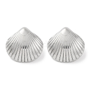 Серьги-гвоздики в форме ракушки из нержавеющей стали 304 EJEW-D281-05S