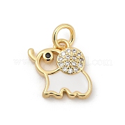 Латунные подвески с кубическим цирконием и эмалью KK-U062-37G-02