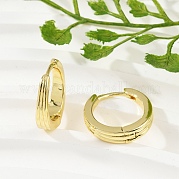 Латунные серьги обруча EJEW-L299-02G