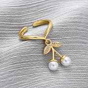 Открытые манжеты из латуни с микропаве и цирконием для женщин RJEW-U057-18G-02