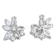 Подвески из латуни с прозрачным фианитом KK-N235-042P