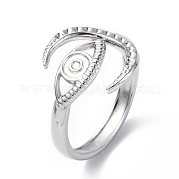 304 Stainless Steel Open Cuff Ring Finding RJEW-C046-05P