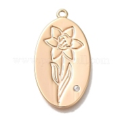 Латунные микро проложить кубического циркония подвески KK-U038-05G-05